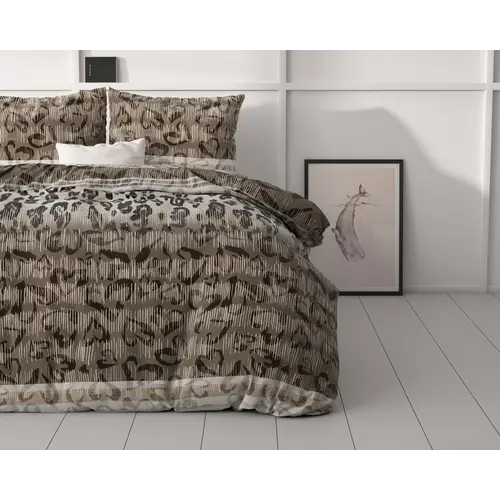 Sleeptime DekbedovertrekTiger leopard Taupe