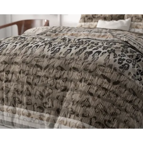 Sleeptime DekbedovertrekTiger leopard Taupe