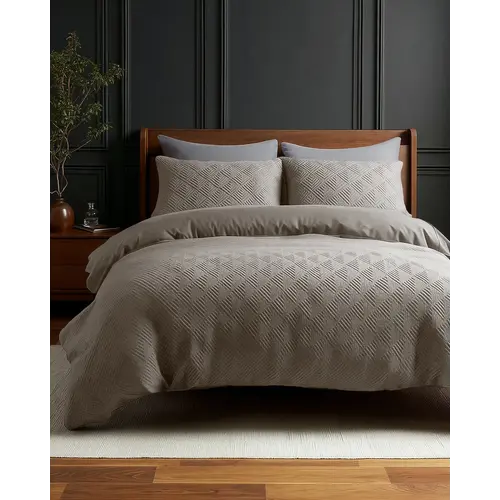 Sleeptime Dekbedovertrek Delight Groen Milano 3D Taupe/Grijs