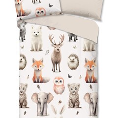 Good morning Dekbedovertrek Sven flanel kids nr.32079 wit