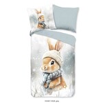 Good morning Dekbedovertrek Idun 140x220 flanel kids nr.33336 grijs