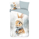 Good morning Dekbedovertrek Idun 140x220 flanel kids nr.33336 grijs