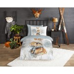 Good morning Dekbedovertrek Idun 140x220 flanel kids nr.33336 grijs