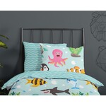 Good morning Dekbedovertrek Sea World 140x220 kids nr.6781 multi