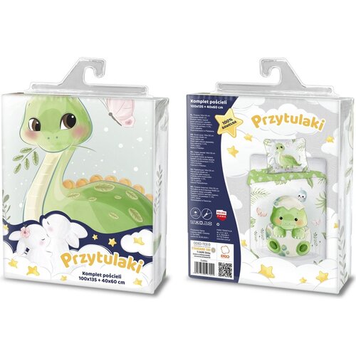Cuddles BABY Dekbedovertrek, Dinosaurus - 100 x 135 cm - Katoen