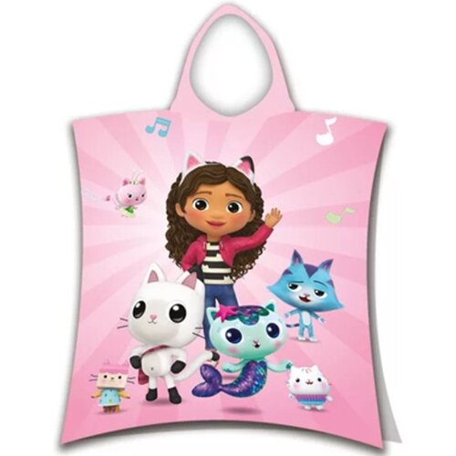 Gabby's poppenhuis Poncho / Badcape,  Music - 50 x 115 cm - Katoen