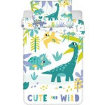 Dinosaurus BABY Dekbedovertrek, Cute and Wild - 135 x 100 cm - Katoen