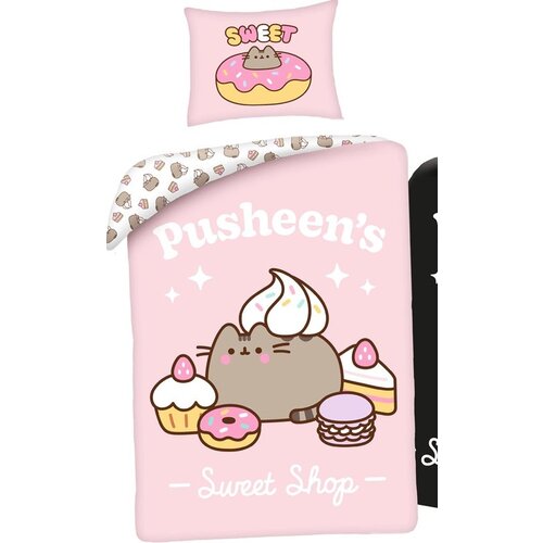 Pusheen Dekbedovertrek Glow in the Dark, Sweet - Eenpersoons - 140 x 200 cm  - Katoen