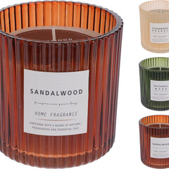 Koopman 3 Pack - Kaars In Glas 9cm 3ass Geur