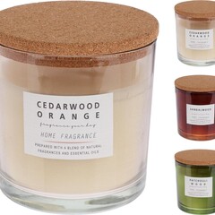 Koopman 3 Pack - Kaars In Glas 10cm Met Kurk