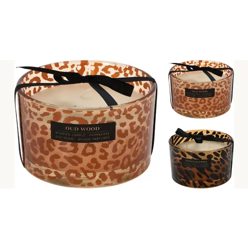 Koopman 2 Pack - Geurkaars In Glas - oud wood en tobacco&Amber