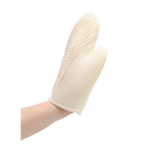 Koopman 5 Pack - Beige scrubhandschoen voor onder de douche of in bad.