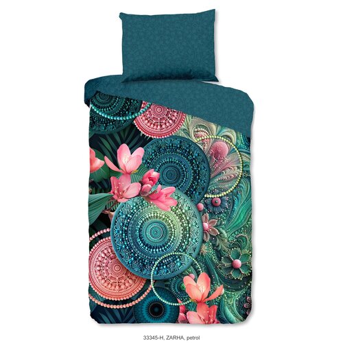 HIP Dekbedovertrek Zarha - katoen-satijn no.33345 petrol