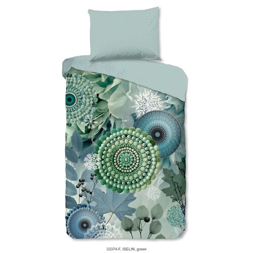 HIP Dekbedovertrek Iselin - flanel nr.33374 groen