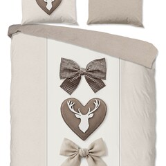 Good morning Dekbedovertrek Siff - flanel nr.33341 zand