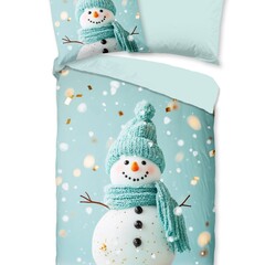 Good morning Dekbedovertrek Pierre - flanel kids nr.33354 mint