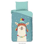 Good morning Dekbedovertrek flanel kids  nr.33383 petrol