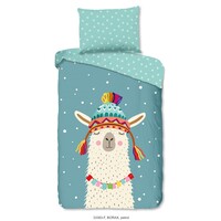 Good morning Dekbedovertrek flanel kids  nr.33383 petrol