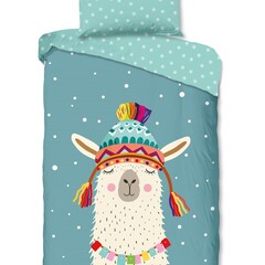 Good morning Dekbedovertrek Borax - flanel kids  nr.33383 petrol