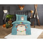 Good morning Dekbedovertrek flanel kids  nr.33383 petrol