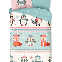 Good morning Dekbedovertrek Turr - flanel kids  nr.33370 multi