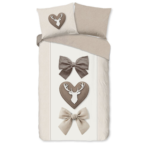 Good morning Dekbedovertrek flanel nr.33341 zand