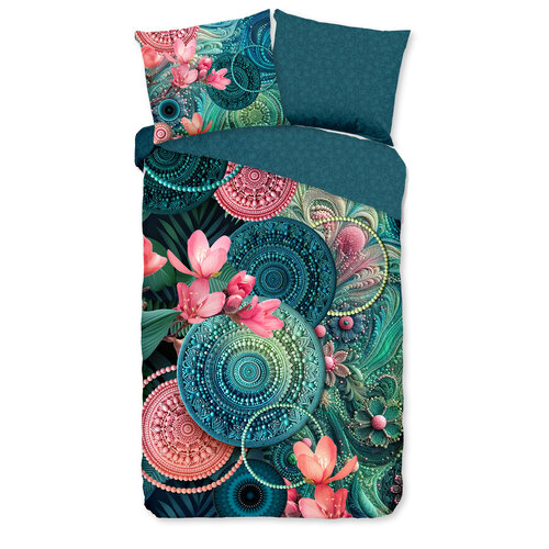 HIP Dekbedovertrek Zarha - katoen-satijn no.33345 petrol