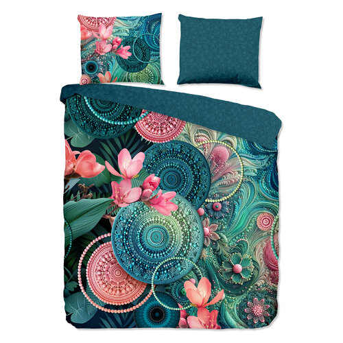 HIP Dekbedovertrek Zarha - katoen-satijn no.33345 petrol