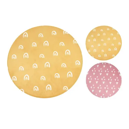 Koopman Vloerkleed Rond 100cm - Geel