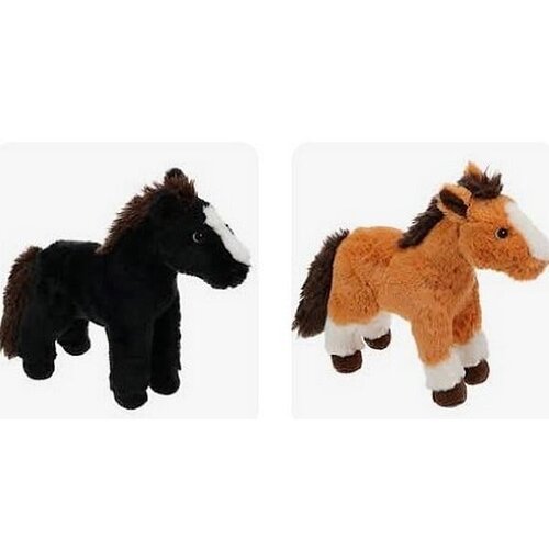 Koopman Paard Pluche 23cm - Bruin