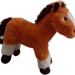 Koopman Paard Pluche 23cm - Bruin