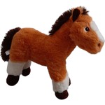 Koopman Paard Pluche 23cm - Zwart