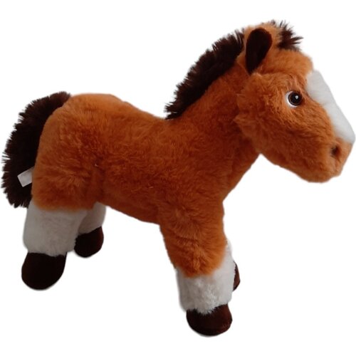 Koopman Paard Pluche 23cm - Zwart