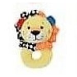 Koopman Baby  Pluche rammelaar 12x6x13cm - Leeuw