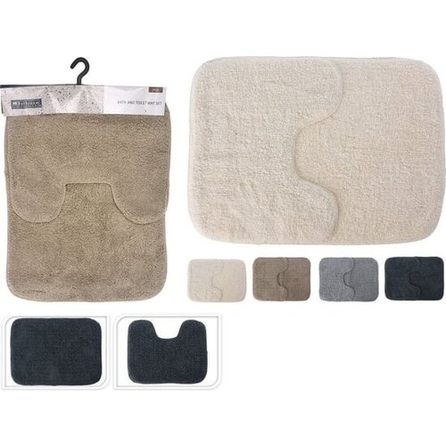 Koopman Badkamermat Set 2dlg 50x70cm - Creme