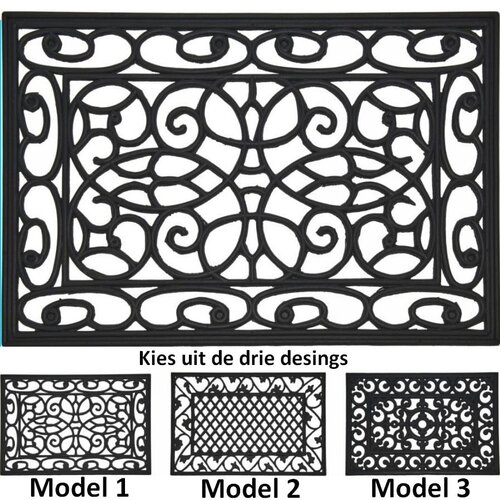 Koopman Deurmat Rubber 60x40cm - Model 1