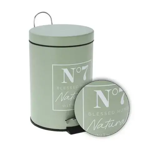 Koopman Pedaalemmer, metaal, matte afwerking - Groen