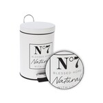 Koopman Pedaalemmer, metaal, matte afwerking - Wit