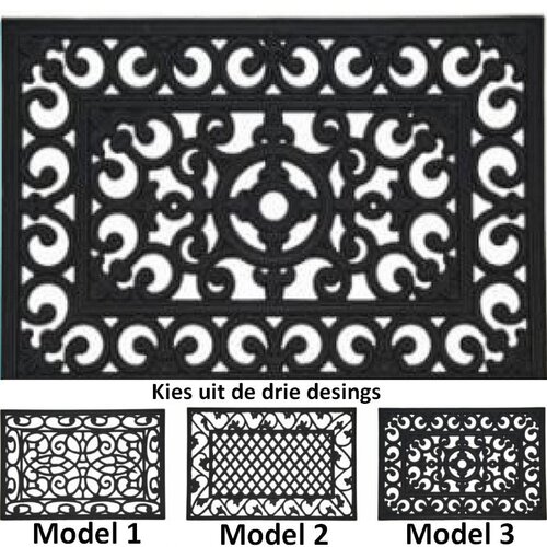 Koopman Deurmat Rubber 60x40cm - Model 3