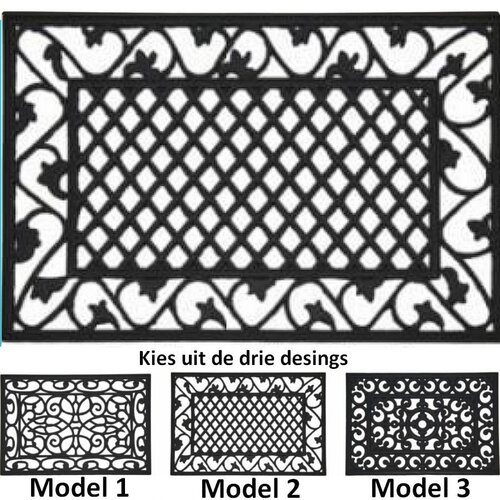 Koopman Deurmat Rubber 60x40cm - Model 2