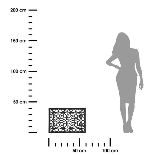 Koopman Deurmat Rubber 60x40cm - Model 2