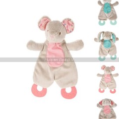 Koopman Baby Tutteldoekje Dier - Met kleine roze oren