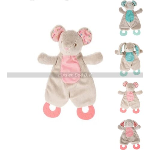 Koopman Baby Tutteldoekje Dier - Met kleine roze oren