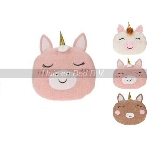 Koopman Kussen Eenhoorn Teddy Dia Cm 3 - Roze