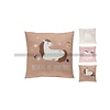 Koopman Kussen Velvet 40x40cm Eenhoorn - Bruin