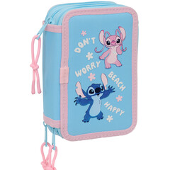 Disney Lilo & Stitch Gevuld Etui Happy - 37 stuks - 19,5 x 12,5 x 5,5 cm - Polyester