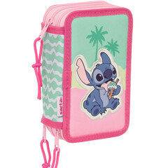 Disney Lilo & Stitch Gevuld Etui Ice - 37 stuks - 19,5 x 12,5 x 5,5 cm - Polyester