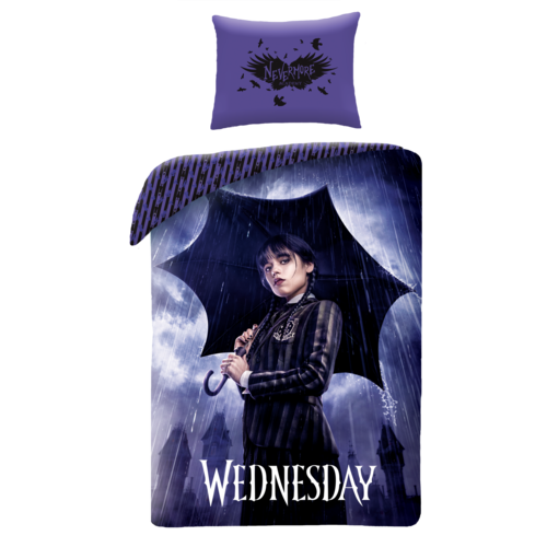 Wednesday Dekbedovertrek Nevermore - 140 x 200 + 70 x 90 cm - Polyester