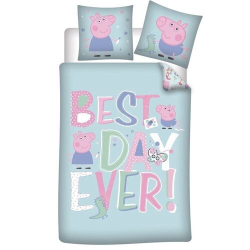 Peppa Pig Dekbedovertrek Best Day - 140 x 200 + 63 x 63 cm - Polyester