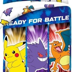 Pokemon Dekbedovertrek Ready for Battle - 140 x 200 cm + 70 x 90 cm - Katoen